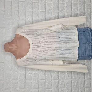 VICTORIA'S SECRET Ivory White Scoop Neck Sweater